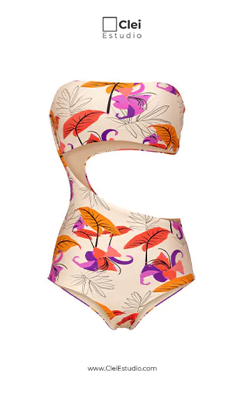 Fotografía Producto Maniquí Fantasma Vestido de Baño Hojas