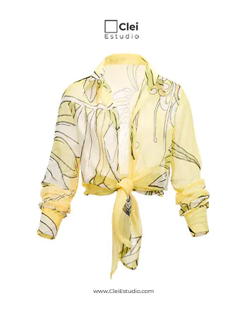 Maniquí Fantasma Camisa Translucida Amarilla