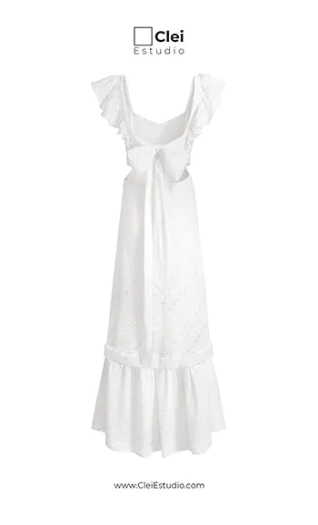 Maniquí Fantasma Vestido Blanco Costa Back Medellín