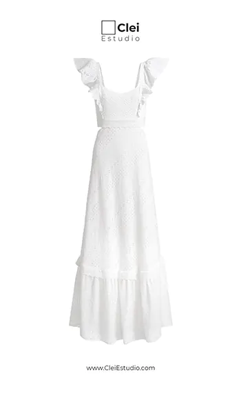 Maniquí Fantasma Vestido Blanco Costa Medellín