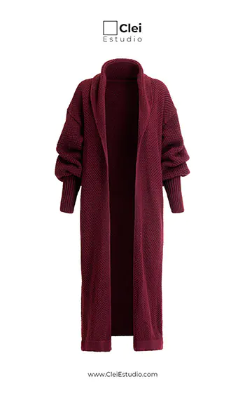 Maniquí Invisible Saco Lana Largo Mujer