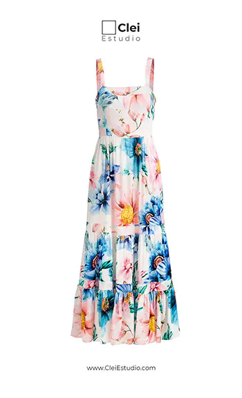 Maniquí Invisible Vestido Flores Primavera Medellín